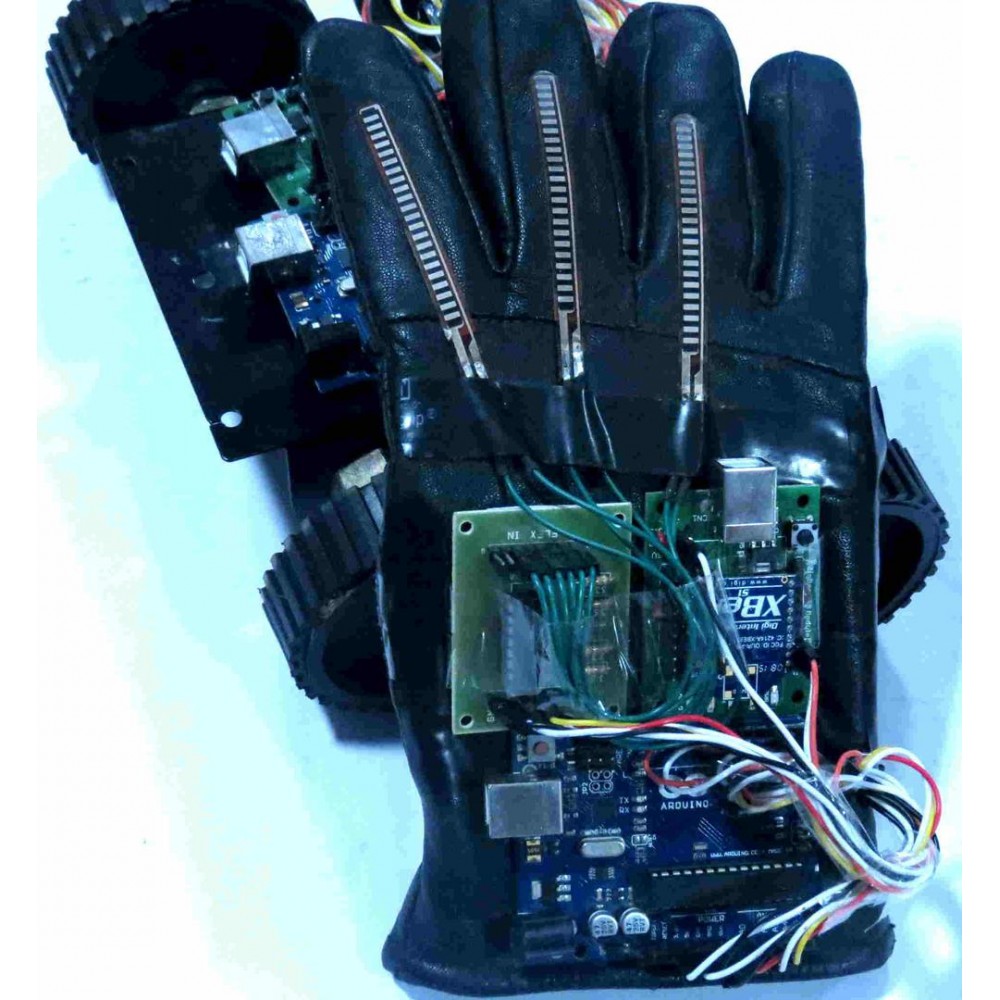 Buy Flex Sensor Based HAND GESTURE ROBOT Using Arduino